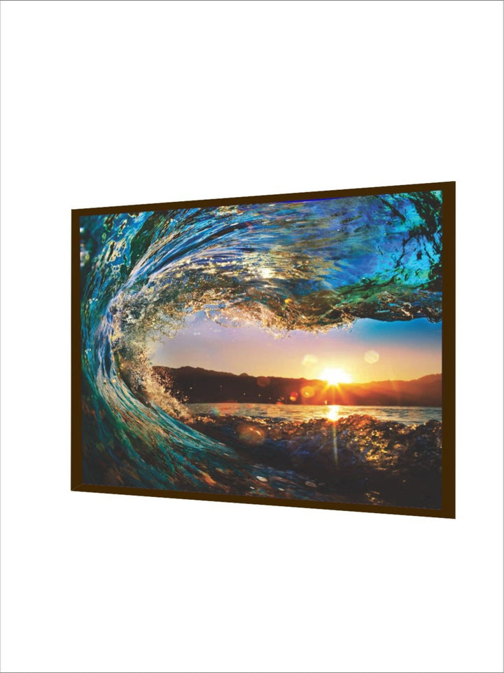 Sunset Wave Embrace - Sunset landscape painting