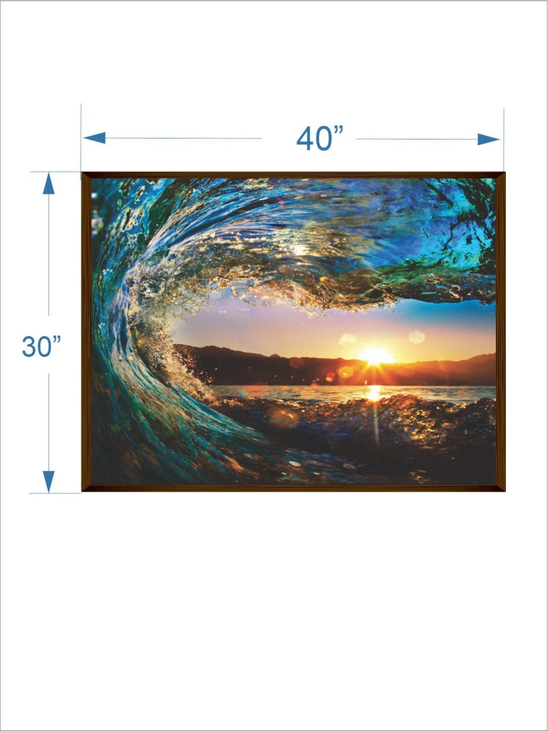 Sunset Wave Embrace - Sunset landscape painting
