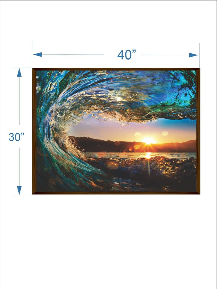 Sunset Wave Embrace - Sunset landscape painting