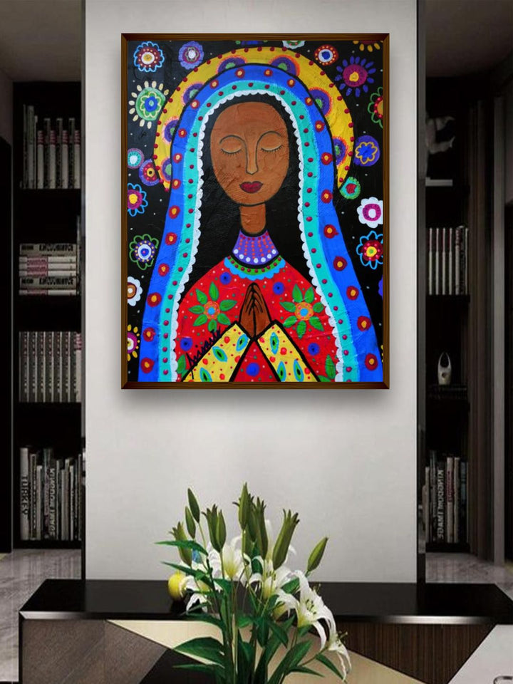 "  Multi-Coloured Abstract Painting Framed Wall Art''
