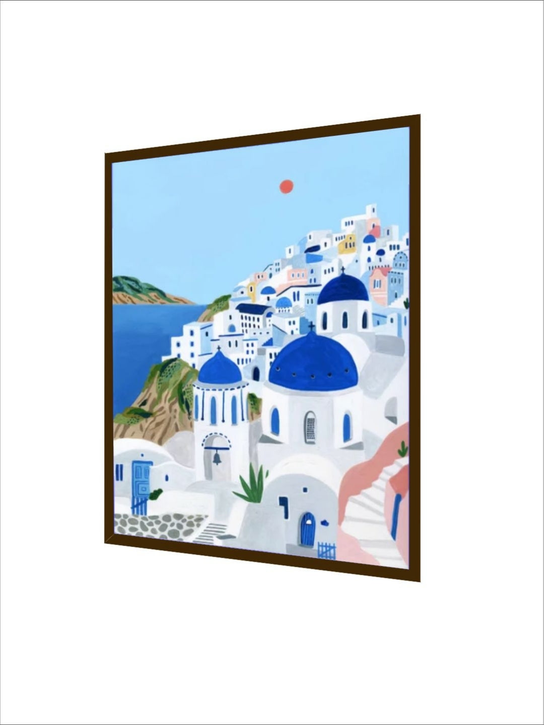 Azure Horizon View - Framed Greece art
