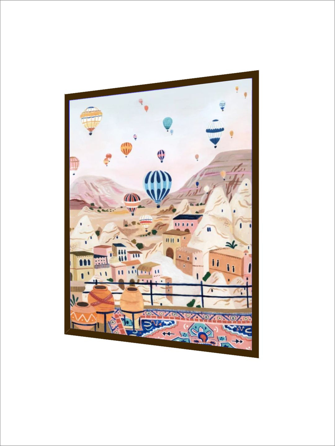 "Multi-Colored Abstract Painting Frame Wall Art''