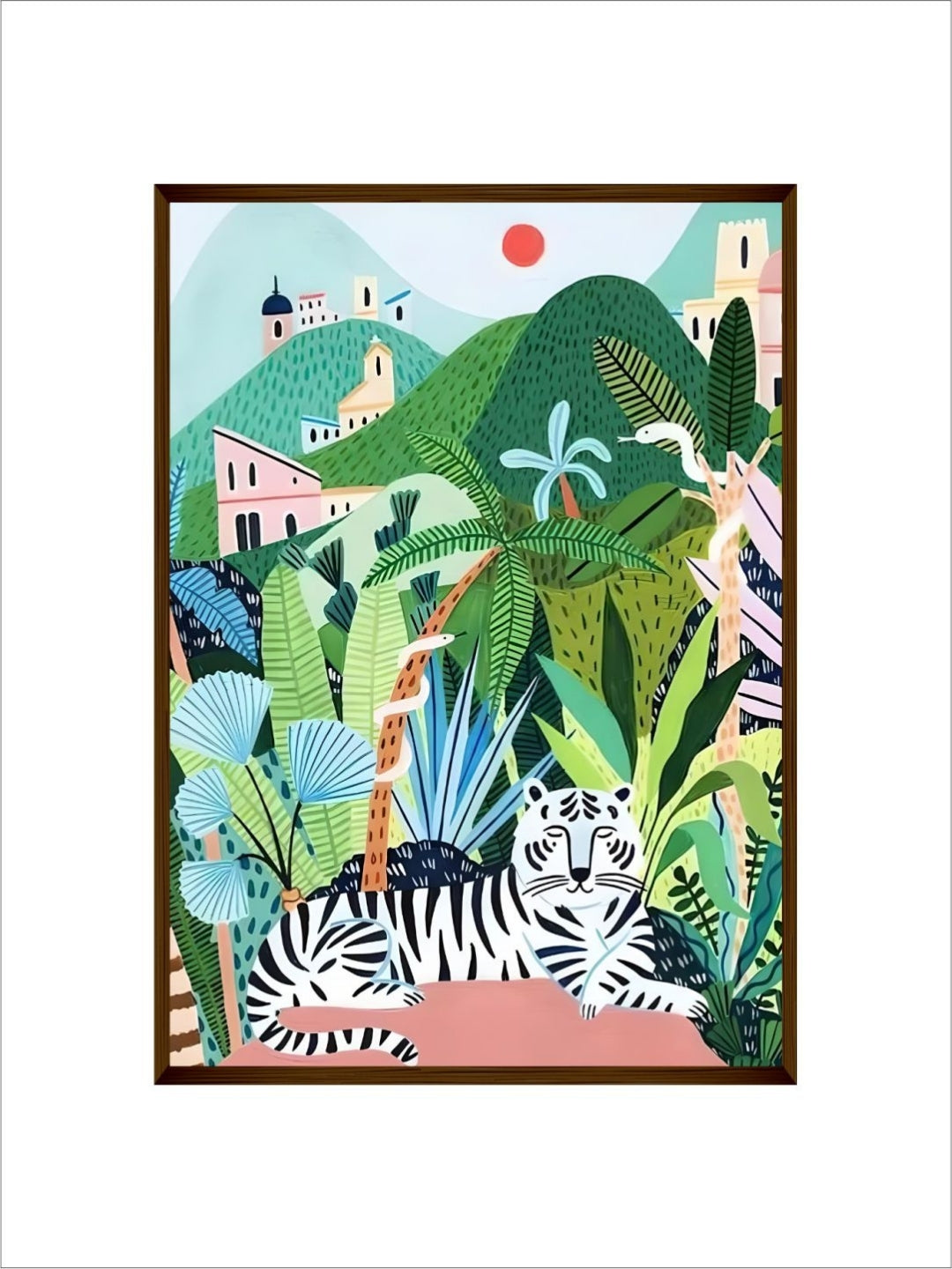 Peaceful Predator?s Paradise - Jungle Canvas Painting