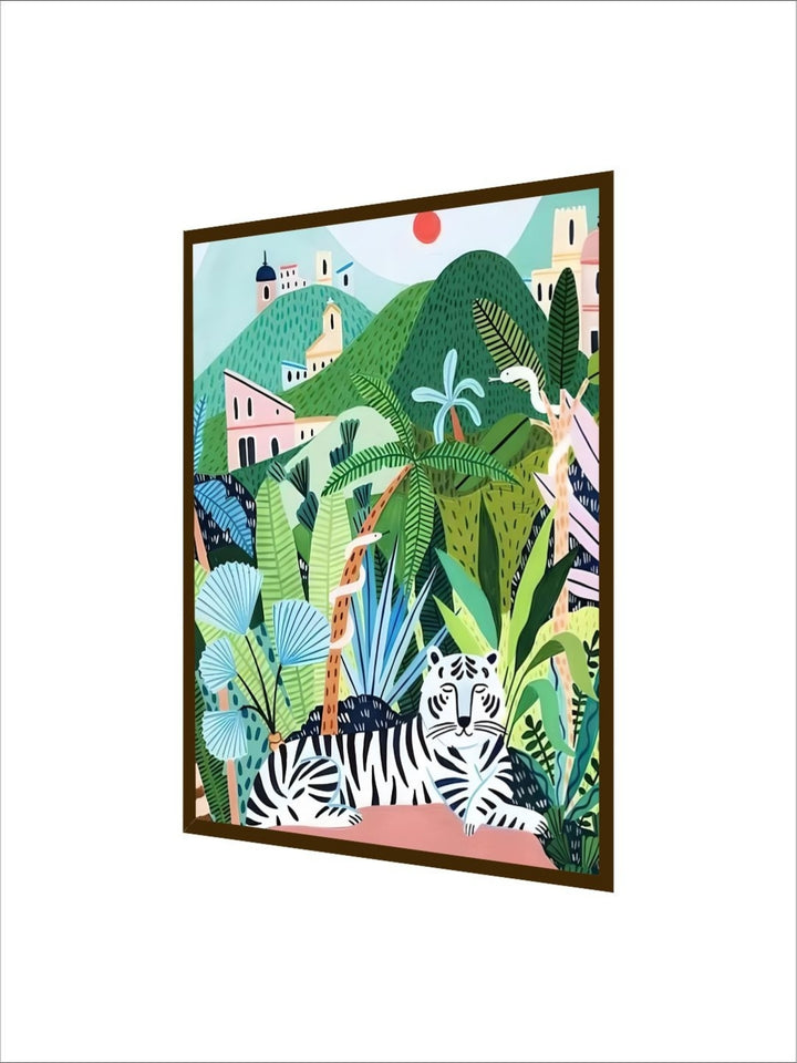 Peaceful Predator?s Paradise - Jungle Canvas Painting