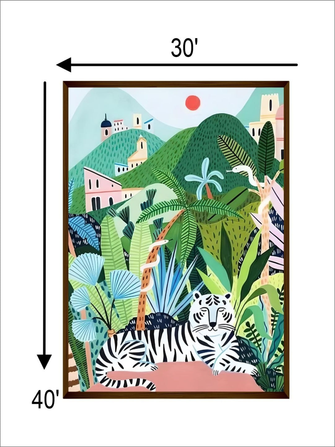 Peaceful Predator?s Paradise - Jungle Canvas Painting