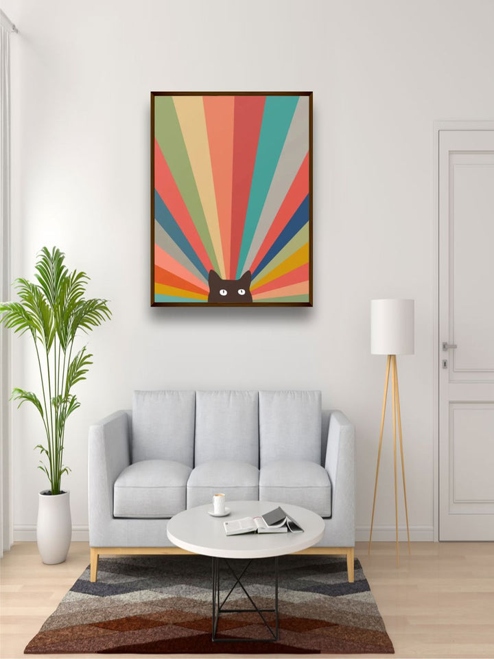 "Red & Green Abstract Painting Wall Art''