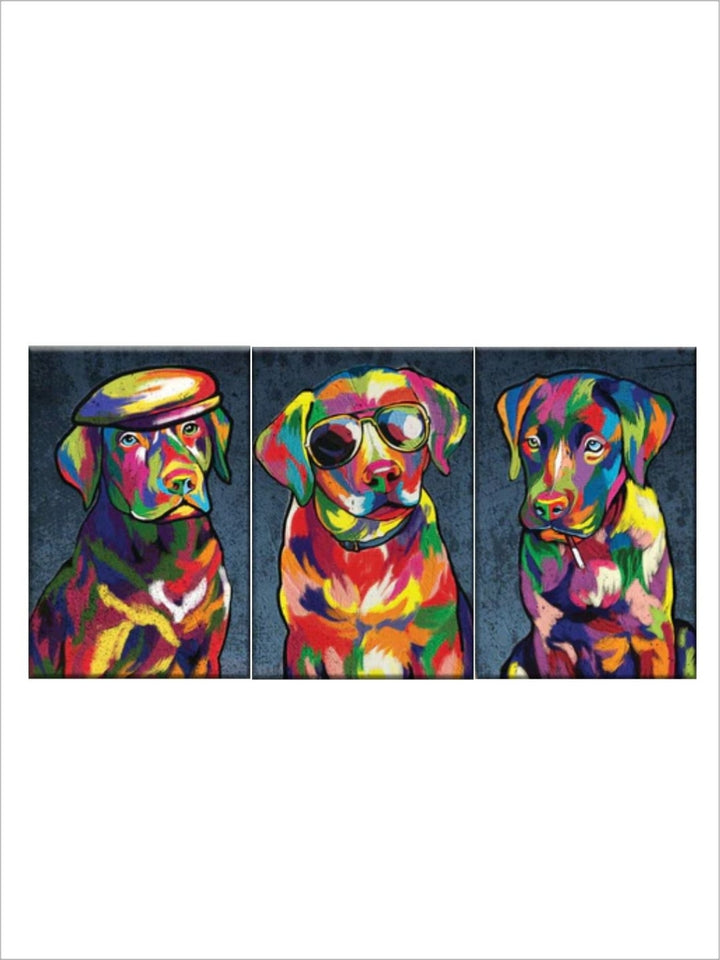 Kaleidoscopic Dogs in Unity - Dog Canvas Print