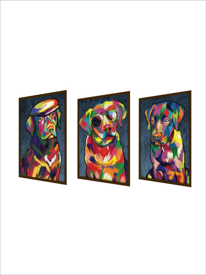 Kaleidoscopic Dogs in Unity - Dog Canvas Print