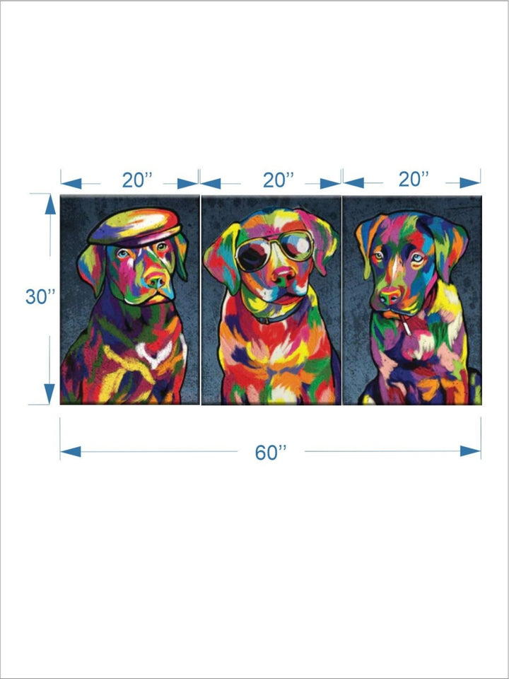 Kaleidoscopic Dogs in Unity - Dog Canvas Print