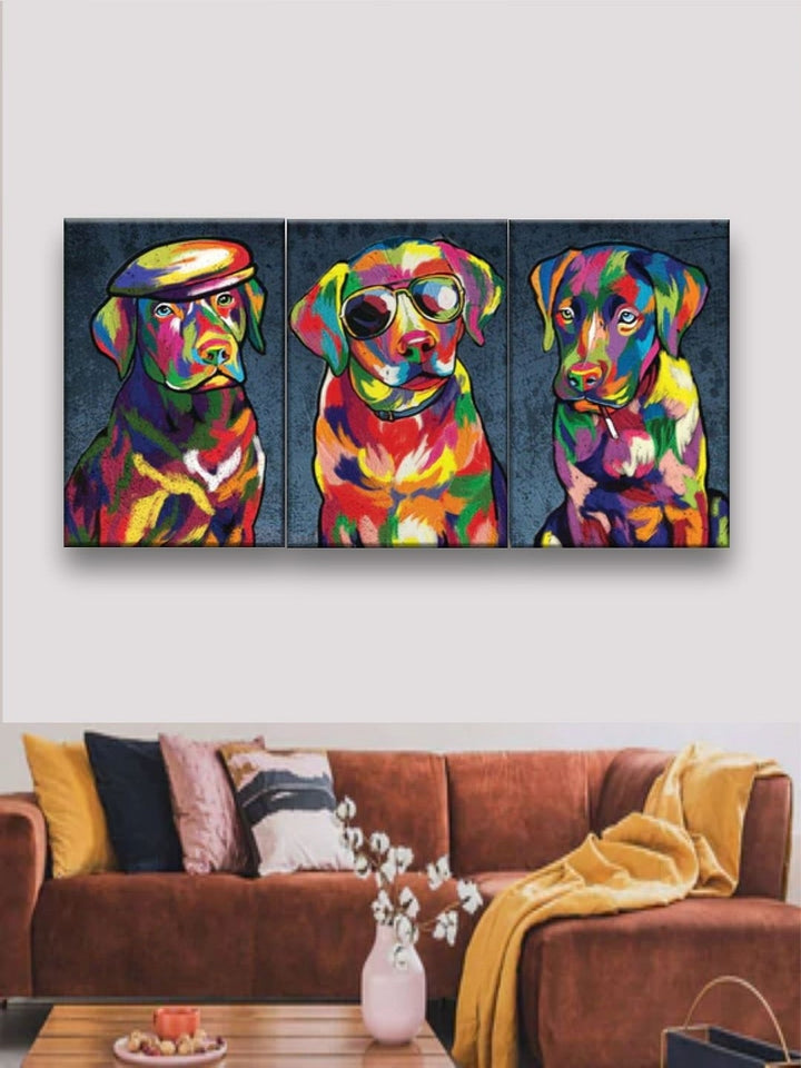 Kaleidoscopic Dogs in Unity - Dog Canvas Print