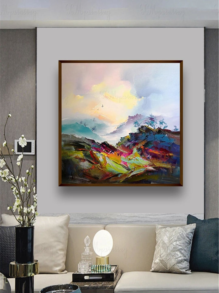 Chromatic Symphony of Dawn - Bedroom wall art