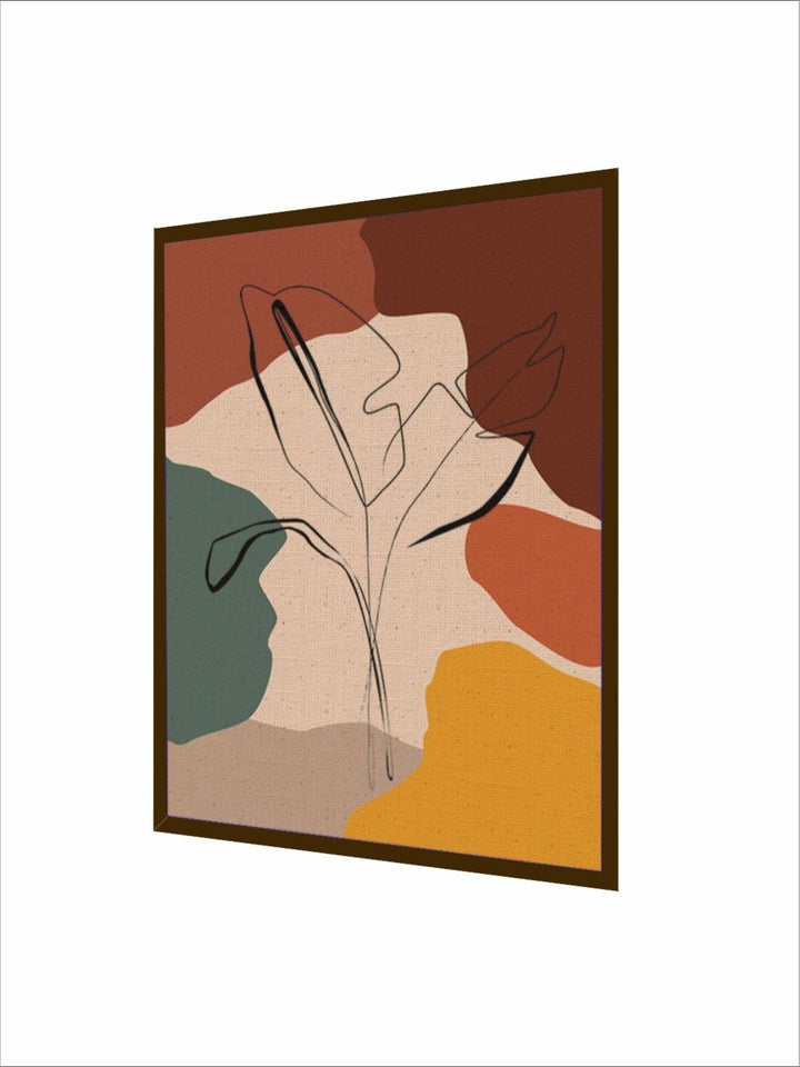 Earthy Tones Embrace the Leaf - Framed Botanical Art