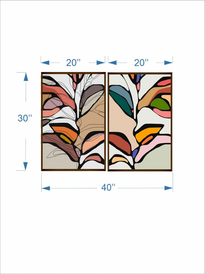 Chromatic Symphony of Botanica - Colorful Wall Art