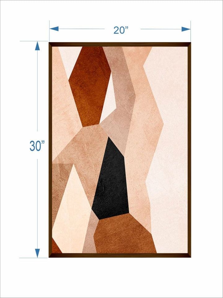 Abstract Earth Tone Dance - Geometric Shapes Decor