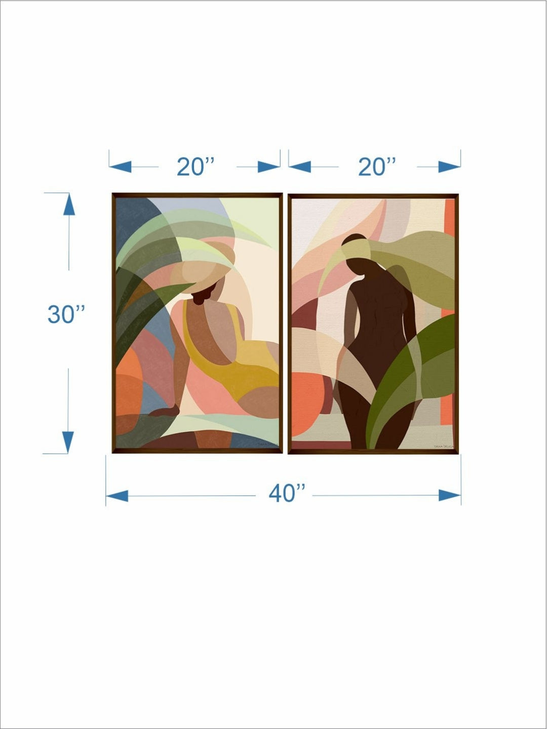 Silhouettes Dancing in Color - Abstract wall decor