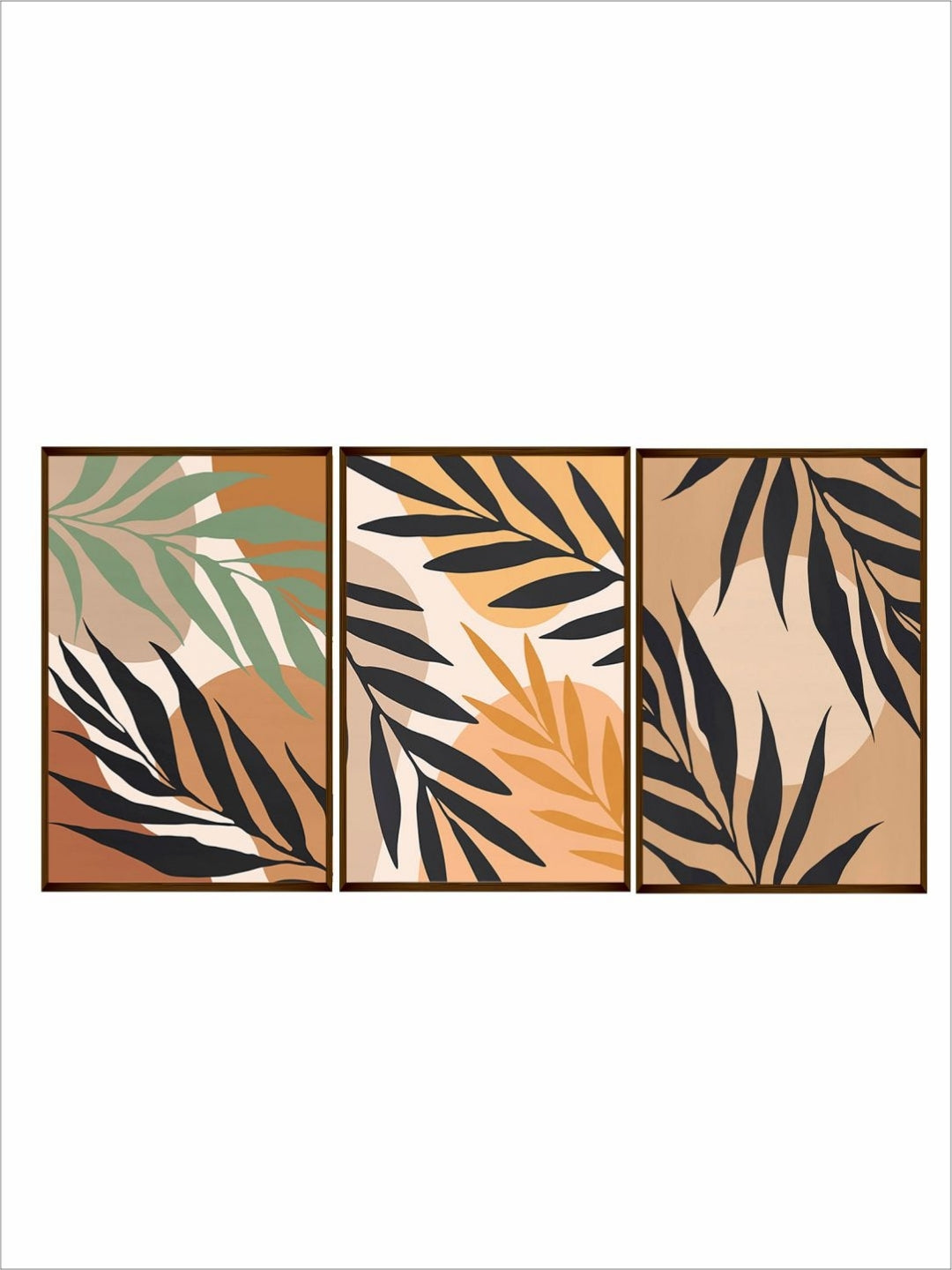 Foliage Dance on Canvas - Multicolour Wall Art