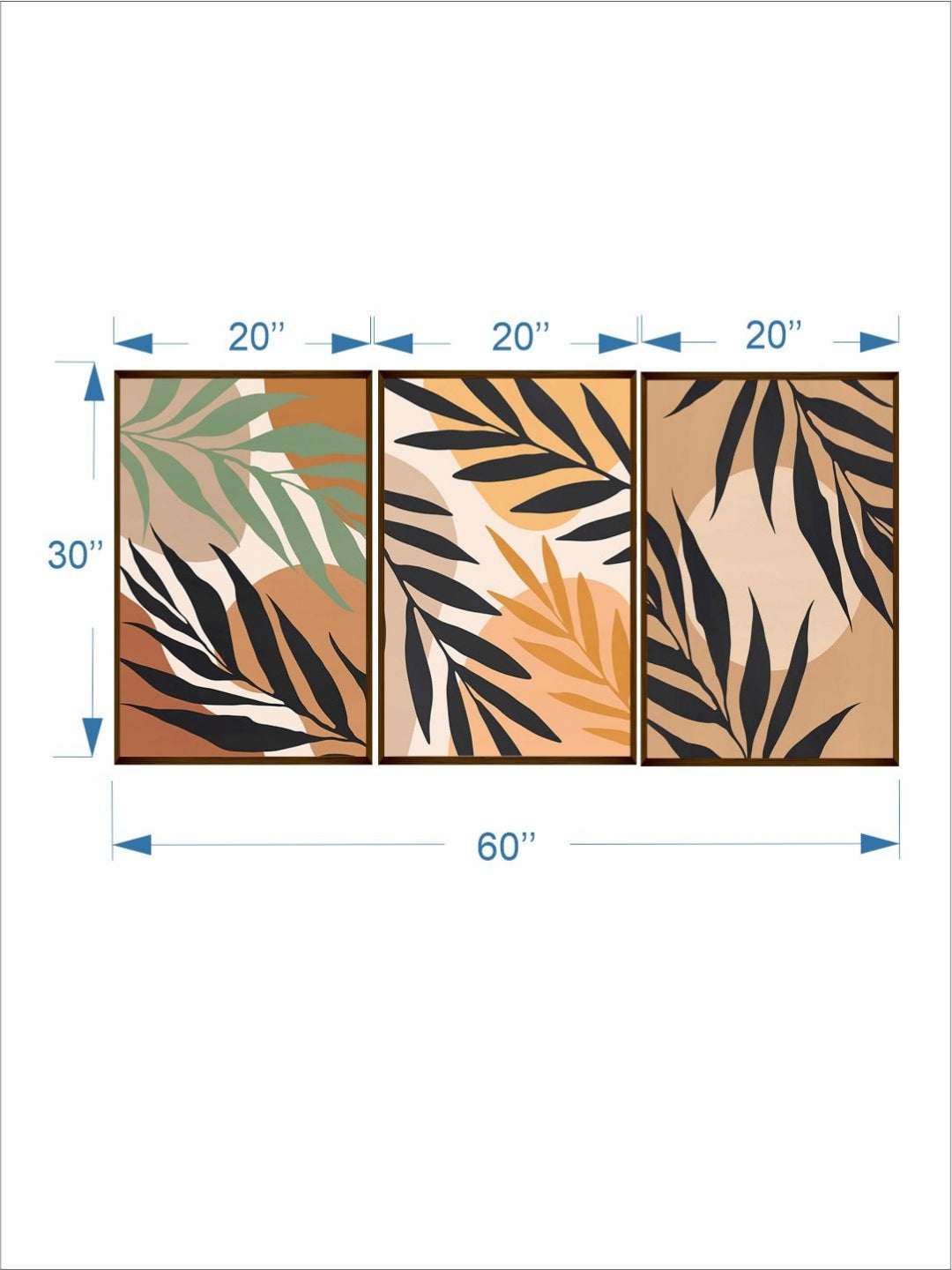 Foliage Dance on Canvas - Multicolour Wall Art