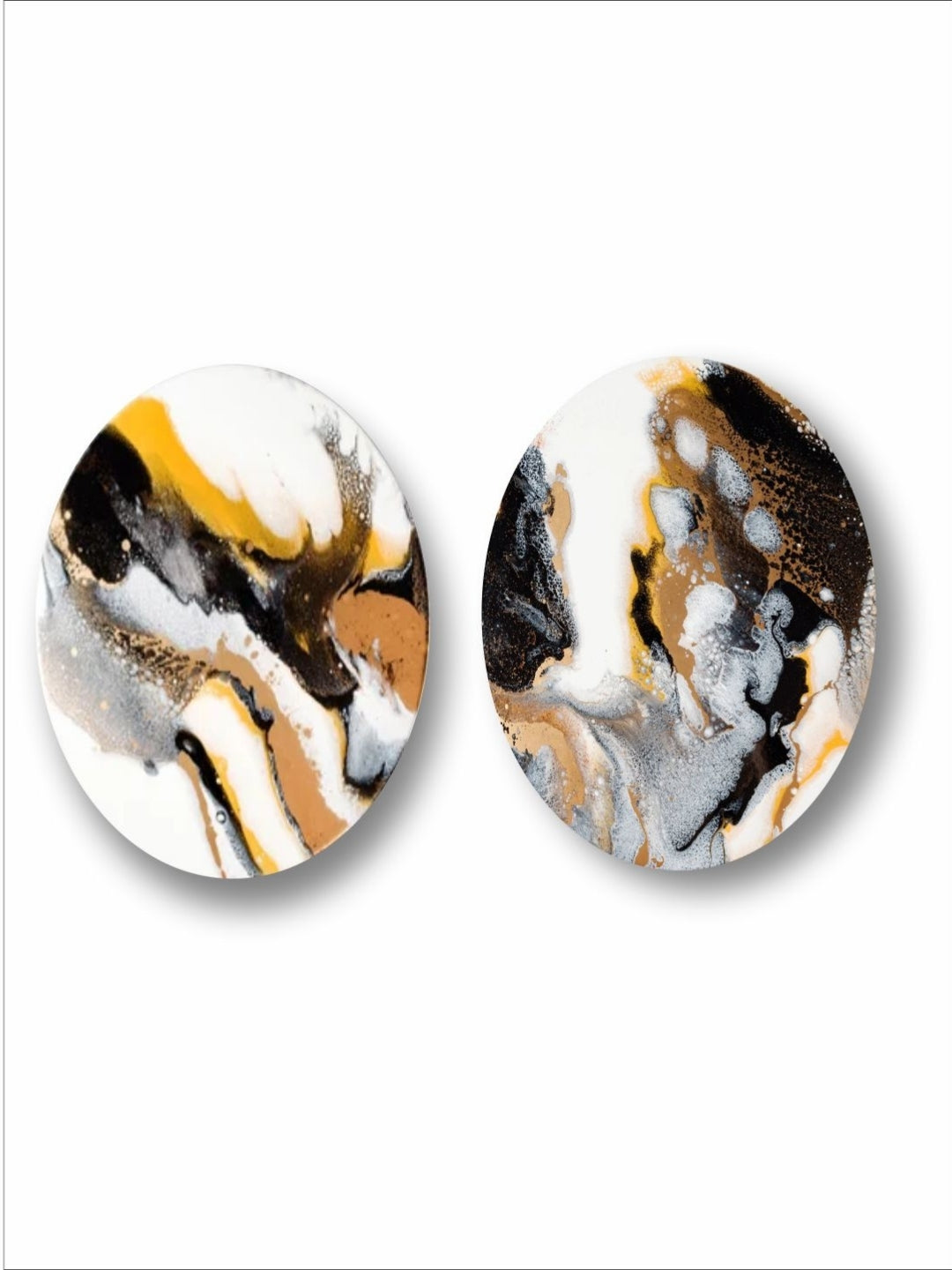 Yin Yang Abstract Artistry Unveiled - Round canvas painting