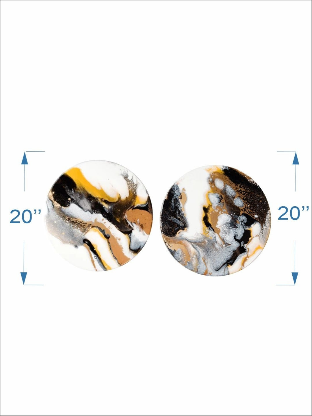 Yin Yang Abstract Artistry Unveiled - Round canvas painting