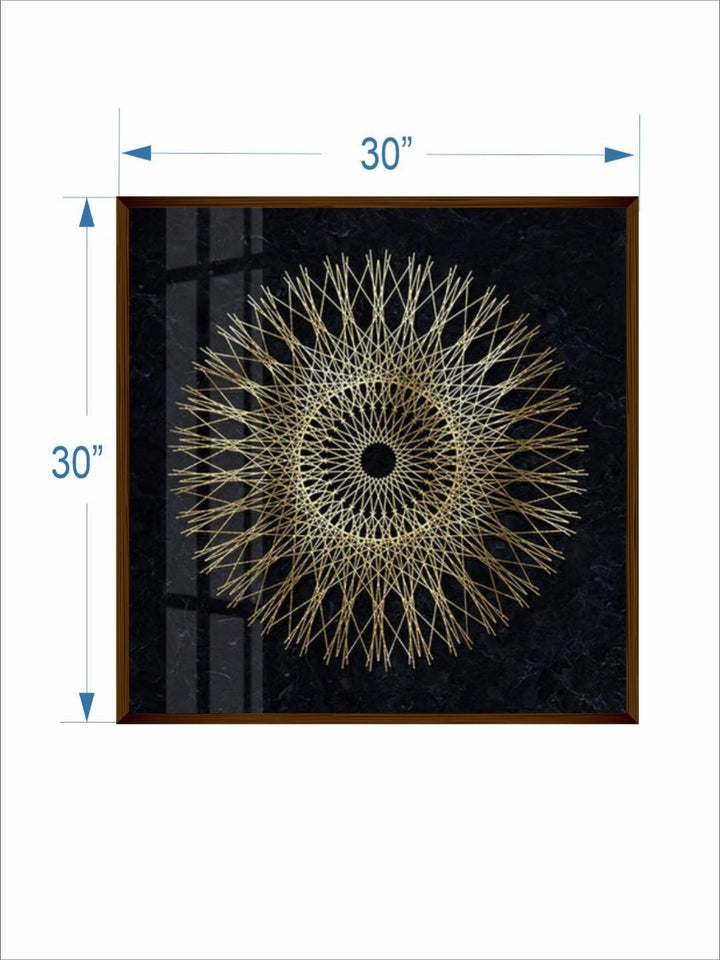 Golden Radiance, Darkened Veil - Oriental Canvas Painting