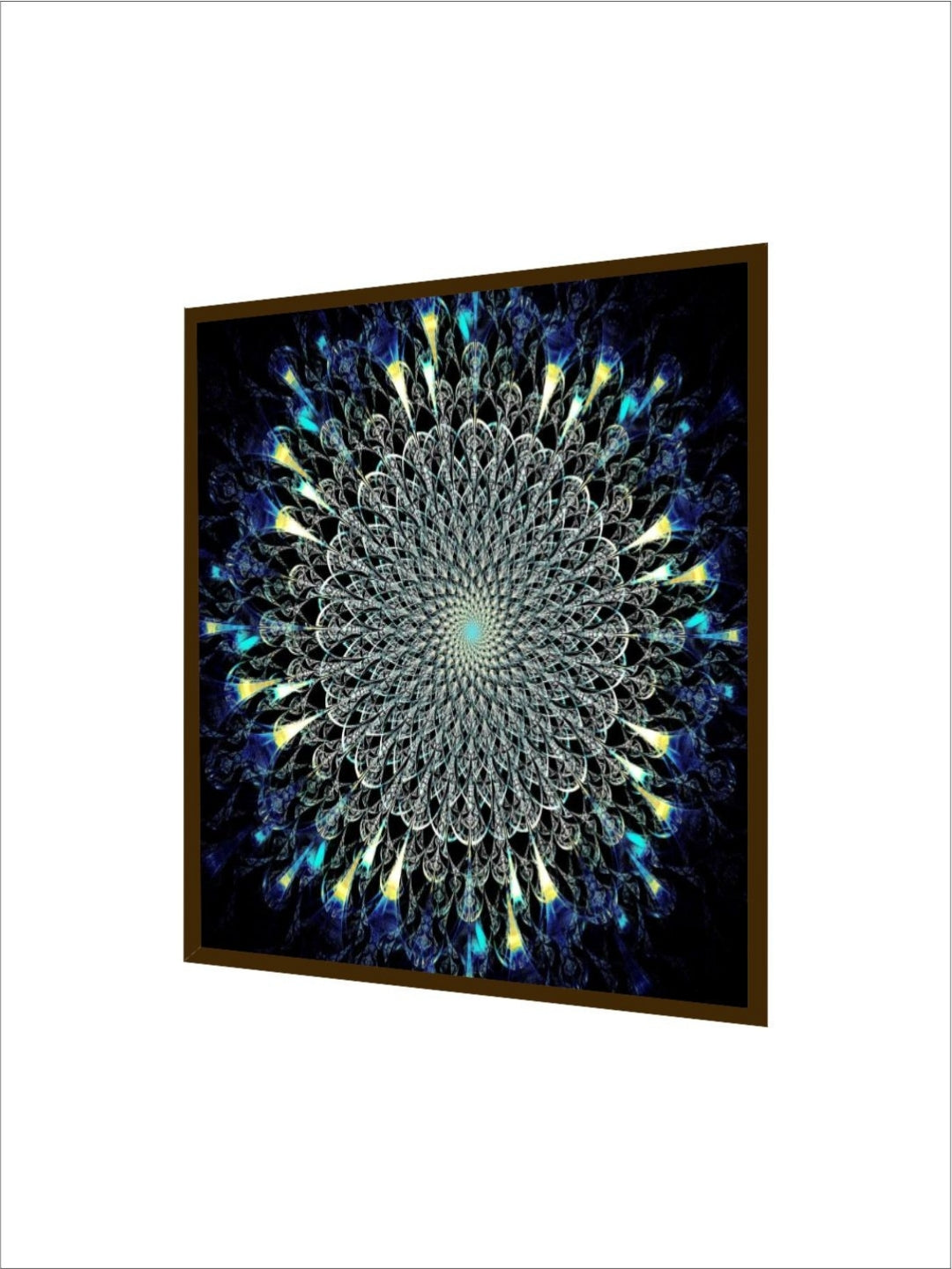 Galactic Lotus of Enlightenment - Blue and Silver Art