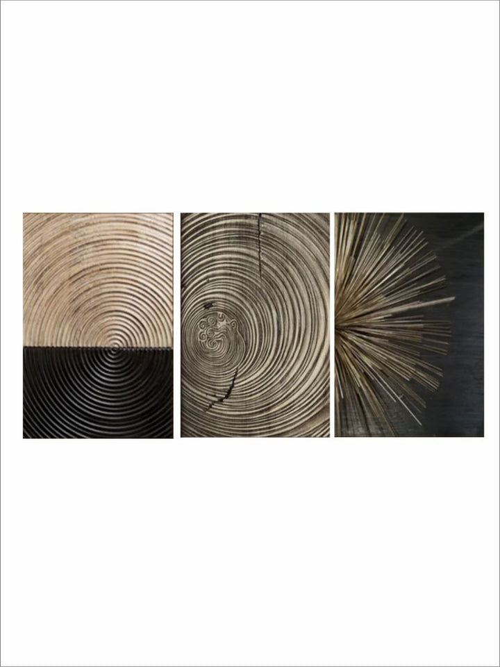 Harmonious Circles of Growth - Black gold framed art