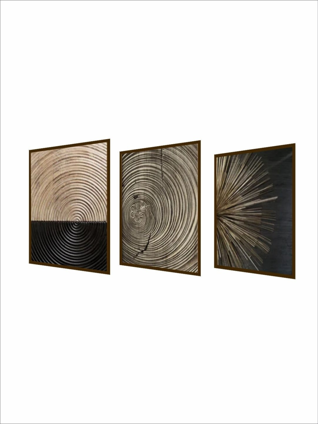 Harmonious Circles of Growth - Black gold framed art