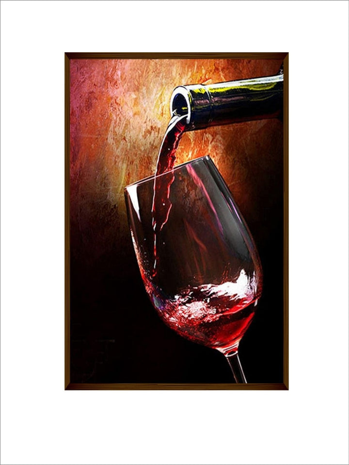 Velvet Pour of Elegance - Digital wine canvas Art