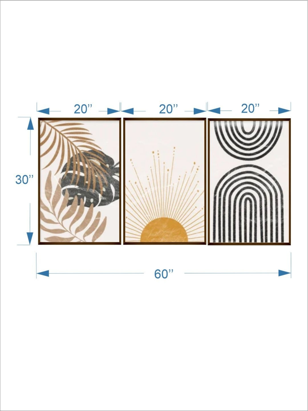 Golden Dawn Amidst Foliage - Minimalist Wall Decor