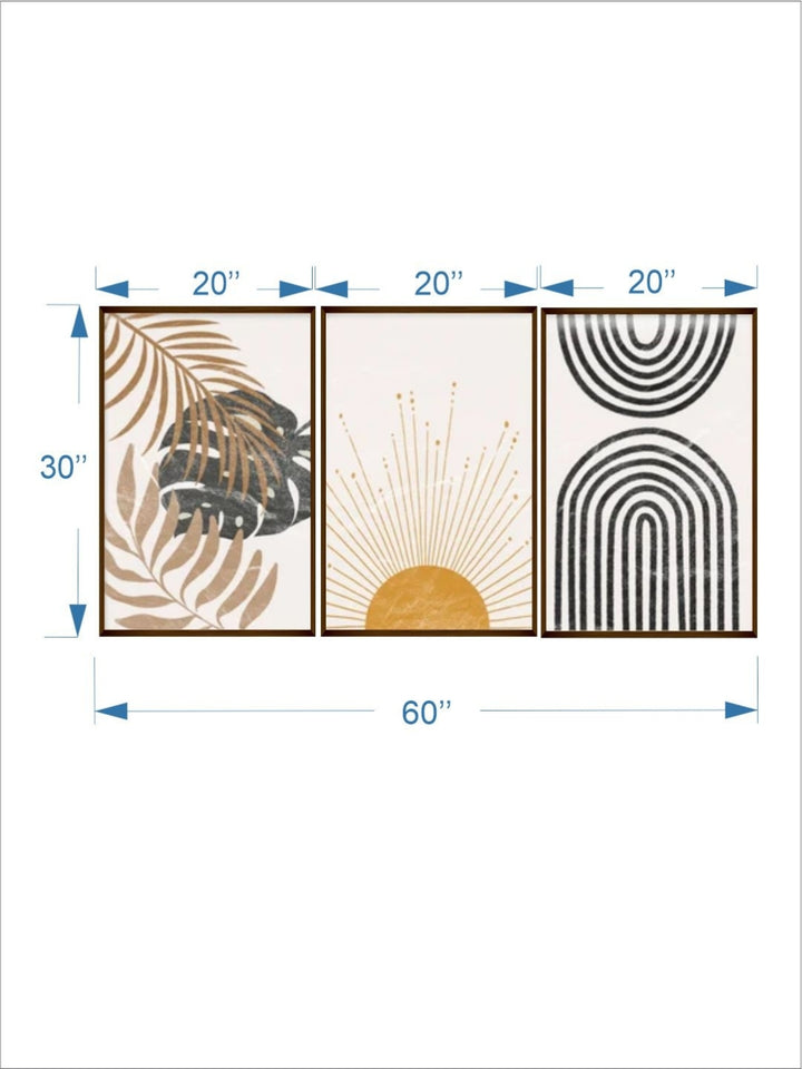 Golden Dawn Amidst Foliage - Minimalist Wall Decor