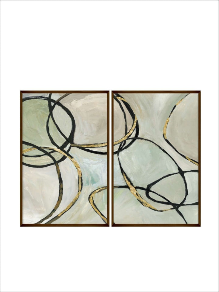 Entwined Paths of Existence - Infinity rings canvas decor
