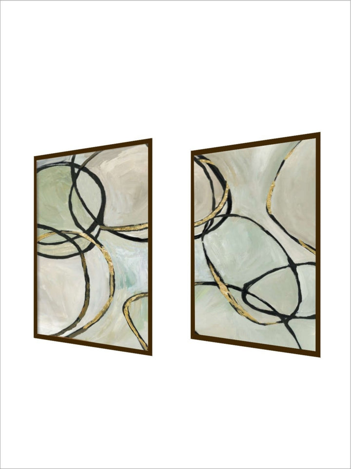 Entwined Paths of Existence - Infinity rings canvas decor