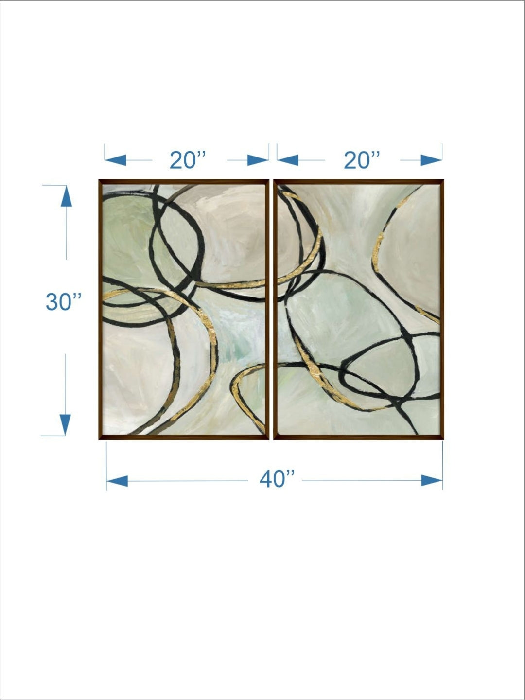 Entwined Paths of Existence - Infinity rings canvas decor