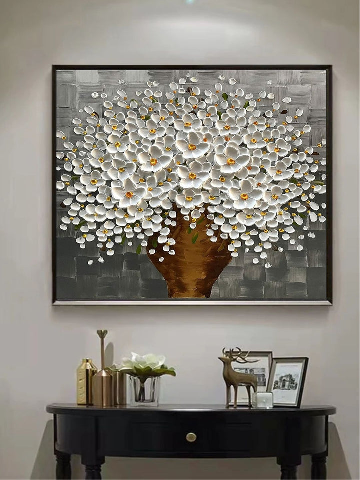 Vase with a Thousand Petals - Textured canvas Art