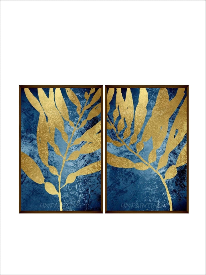 Elegant Veins of Nature - Gold Leaf Artwork