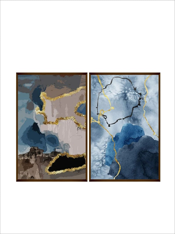 Harmonious Elemental Dance - Brown Framed Art