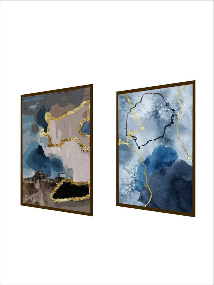 Harmonious Elemental Dance - Brown Framed Art