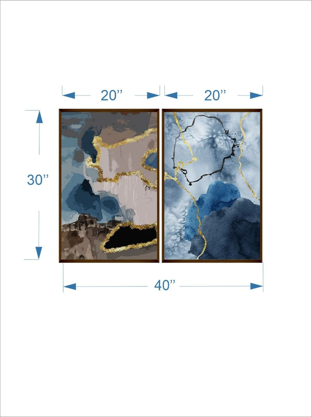 Harmonious Elemental Dance - Brown Framed Art