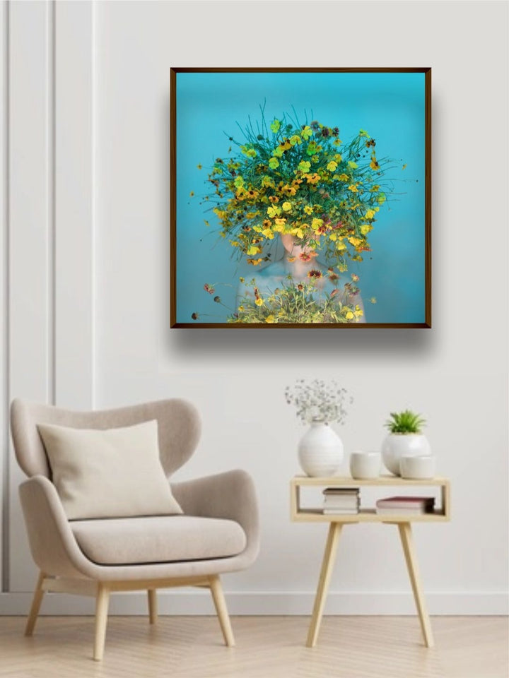 Floral Consciousness Bloom - Unique canvas wall art