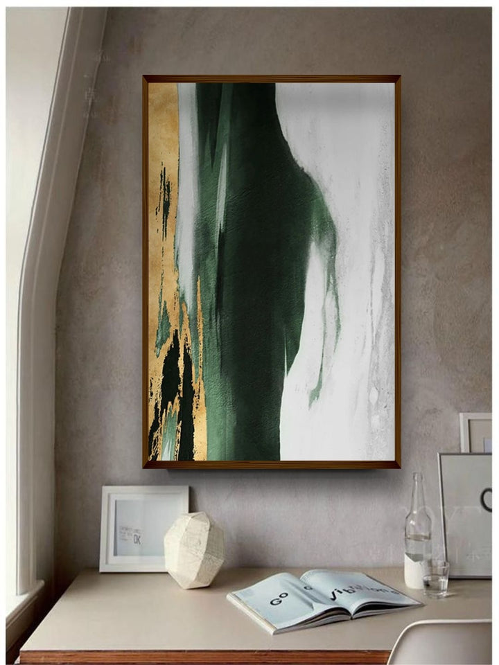 Harmony in Green Gold - Neutral abstract Wall Art
