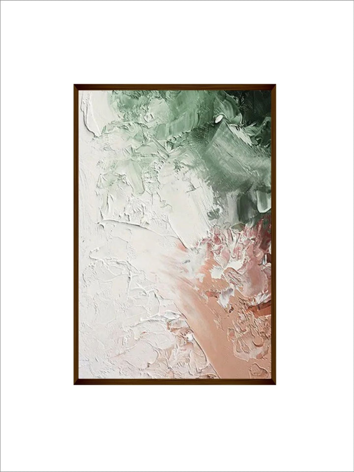Mint Breeze in Motion - Orange abstract Wall Art
