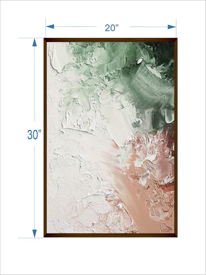 Mint Breeze in Motion - Orange abstract Wall Art
