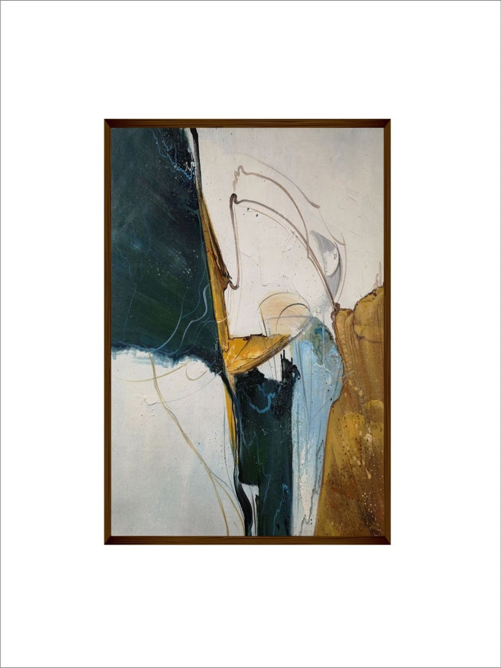 Ethereal Dance of Hues - Green abstract Wall Art