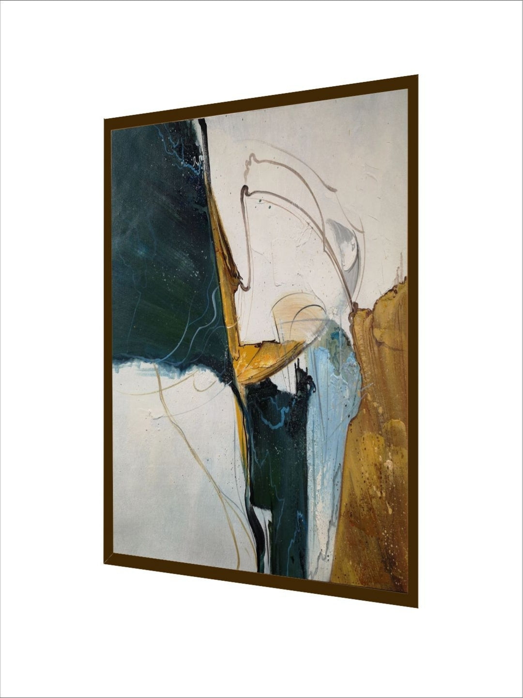 Ethereal Dance of Hues - Green abstract Wall Art