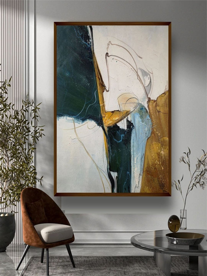 Ethereal Dance of Hues - Green abstract Wall Art
