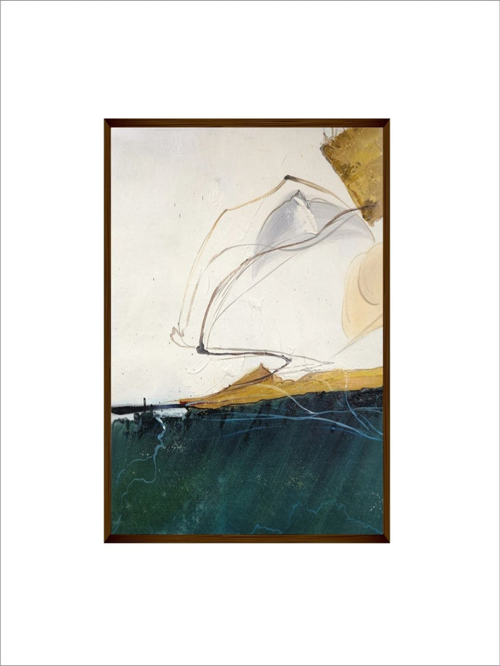 Ocean?s Melodic Embrace - Unique Canvas Art