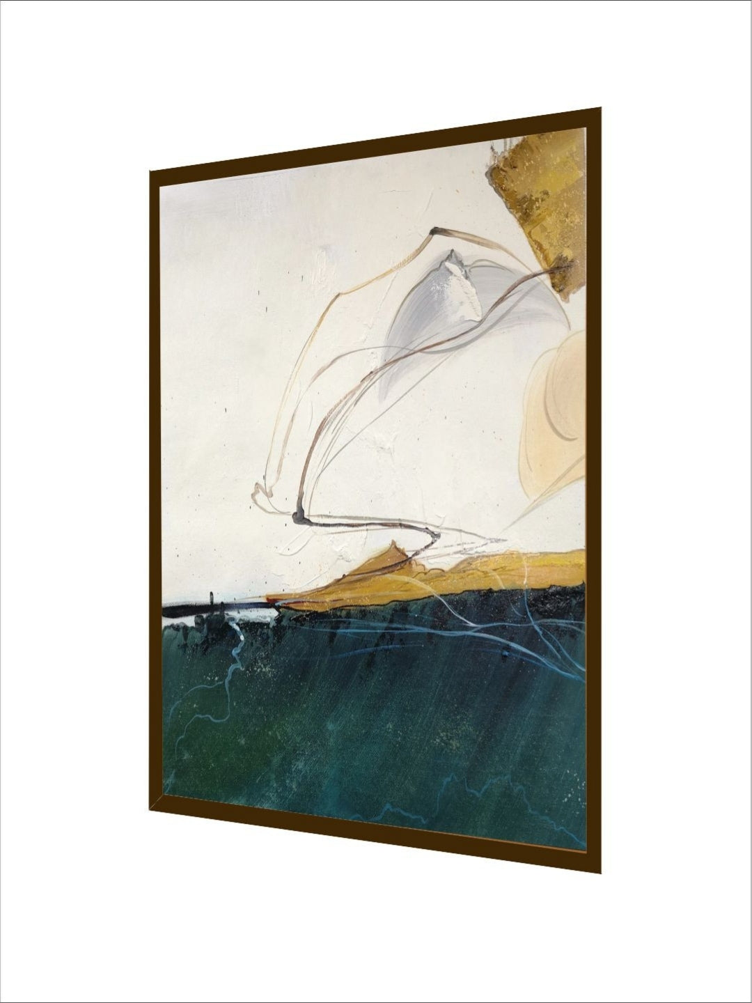 Ocean?s Melodic Embrace - Unique Canvas Art