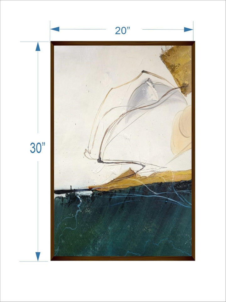 Ocean?s Melodic Embrace - Unique Canvas Art