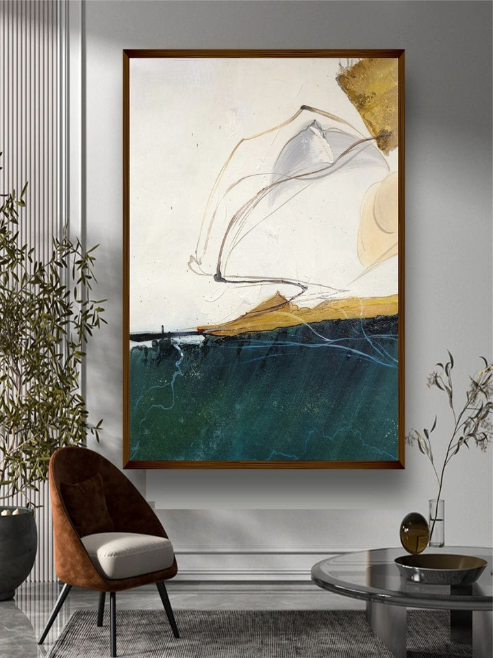 Ocean?s Melodic Embrace - Unique Canvas Art