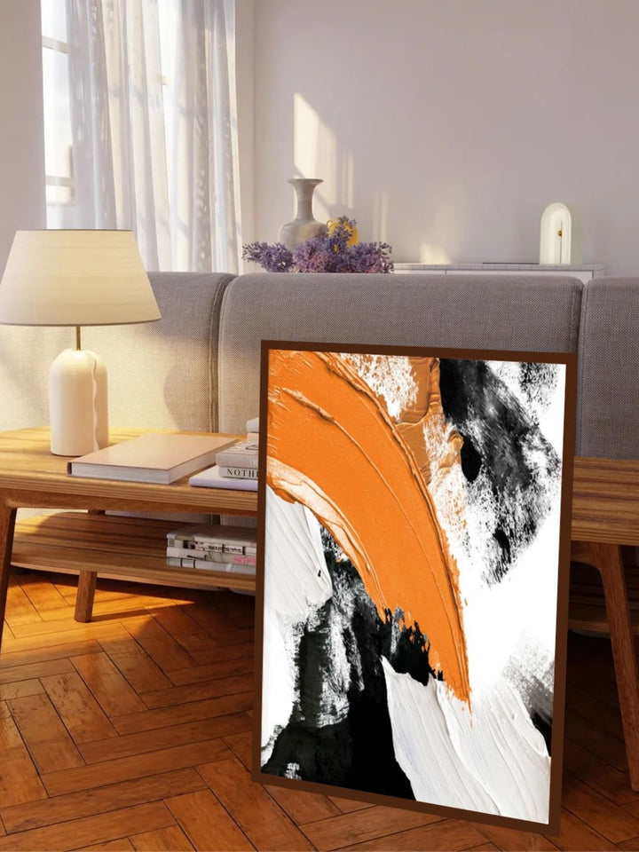 Sunset Swirl in Monochrome - Minimalist Canvas Art